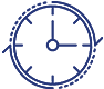 Graphic of a clock representing time-saving